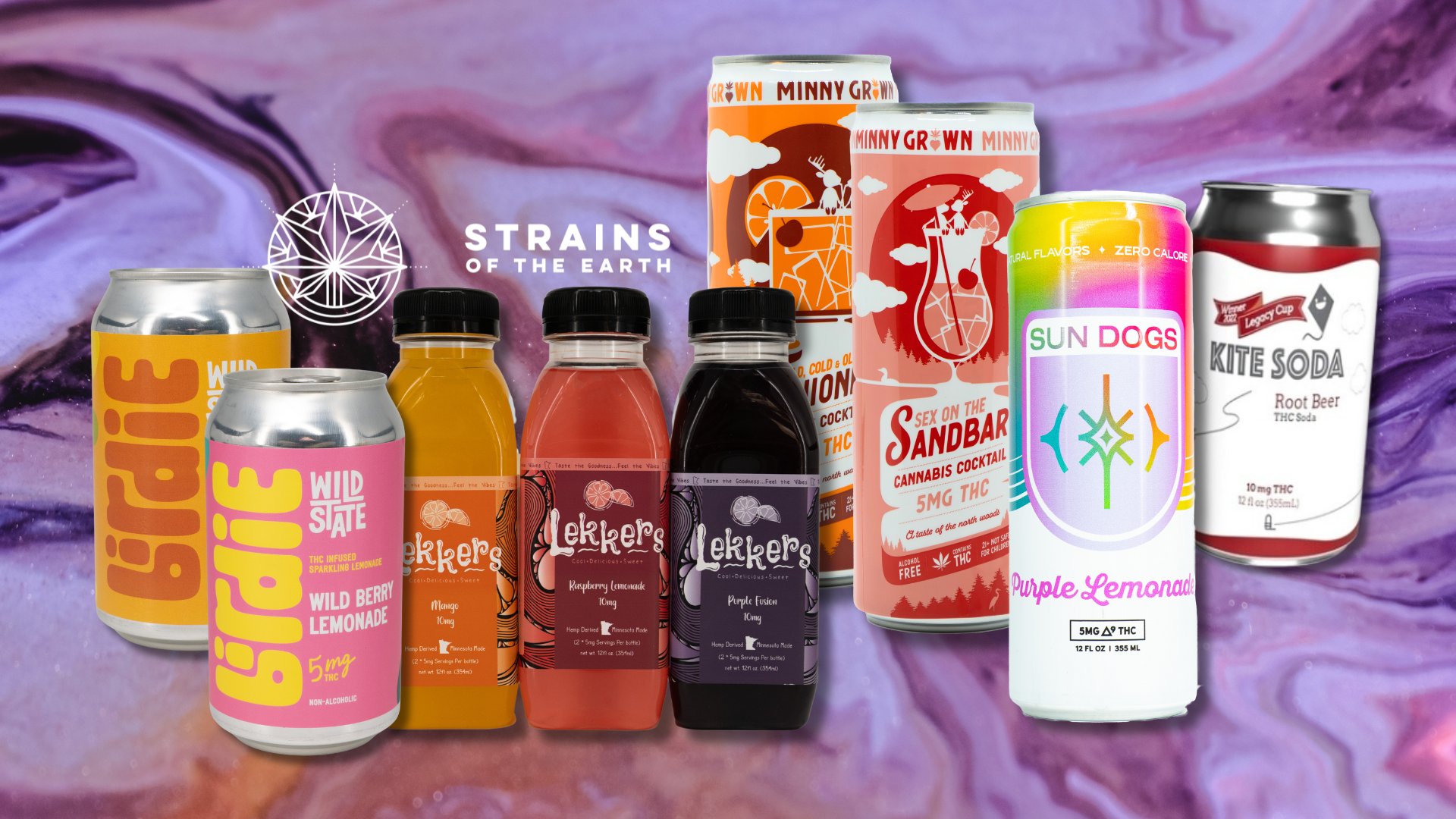 op Five Favorite MN THC Beverages, THC Beverages, Cannabis-Infused Drinks, THC Seltzer, THC Soda, THC Drinks, Lekkers, Minny Grown, Kite Soda, Birdie, Sun Dogs THC